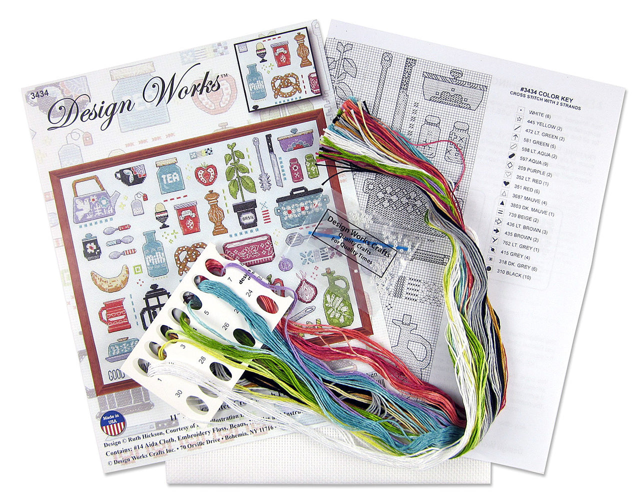 Design Works Retro Kitchen Cross Stitch Kit - 11 x 14