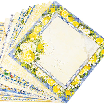 Ciao Bella Double-Sided Paper Pack 90lb 12"X12" 12/Pkg - Sicilia, 12 Designs/1 Each