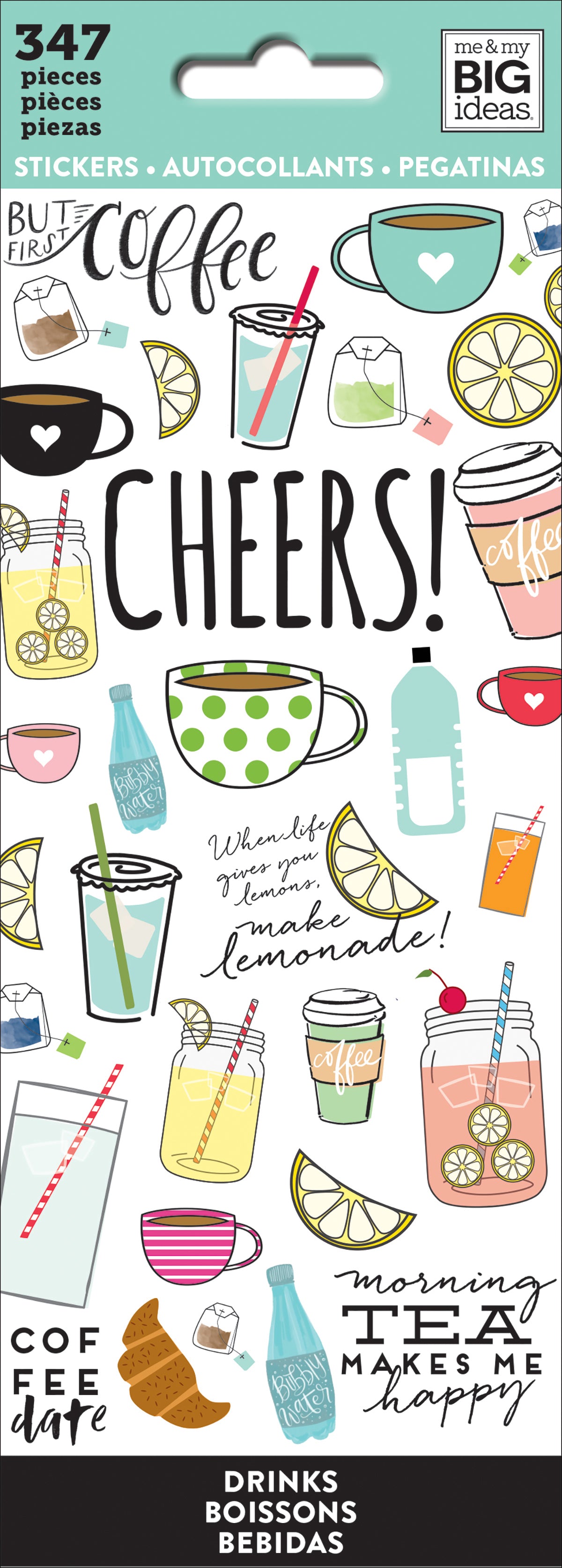Stickers - Drinks, 347/Pkg