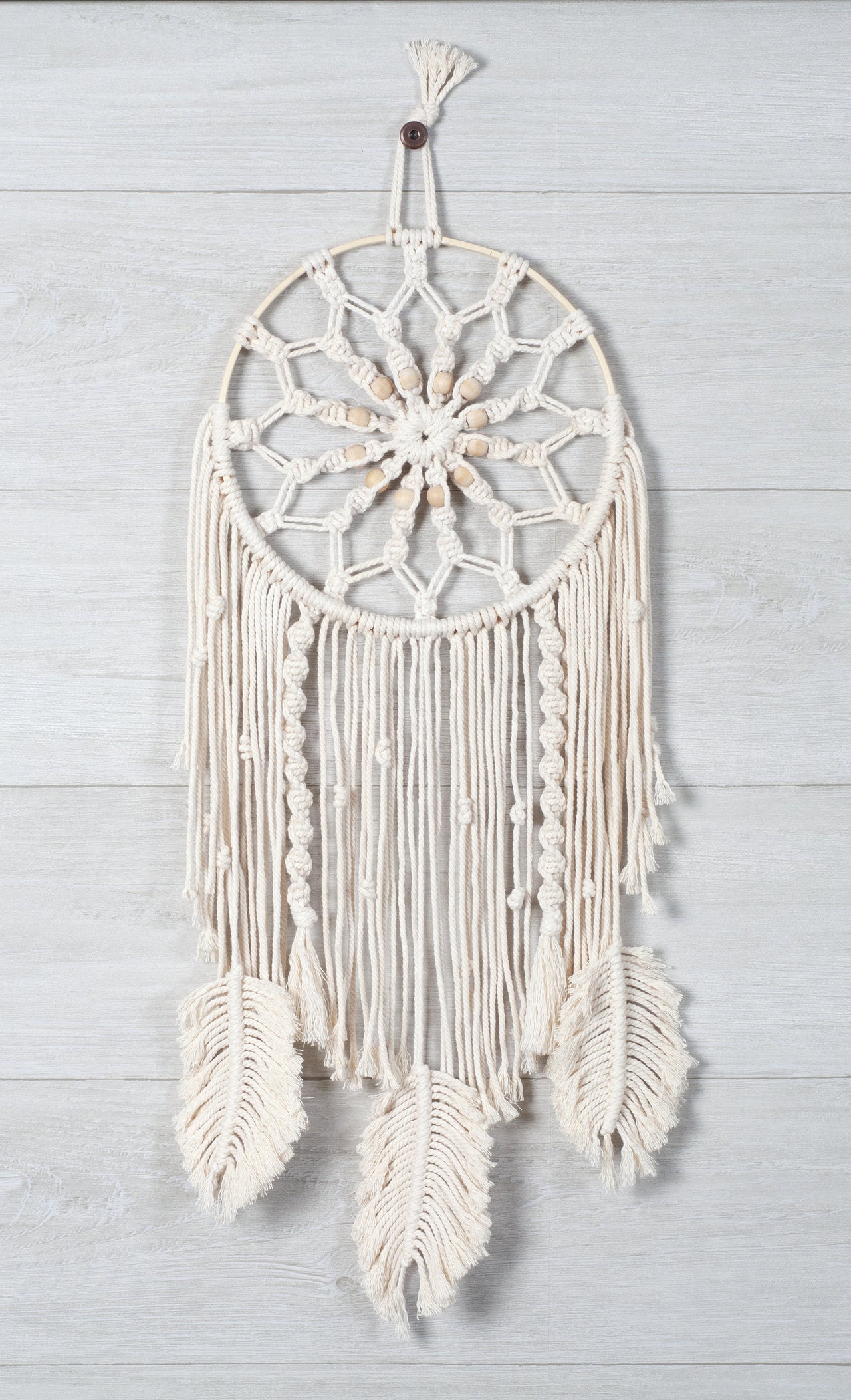 Solid Oak Mandala Dreamcatcher Macrame Kit