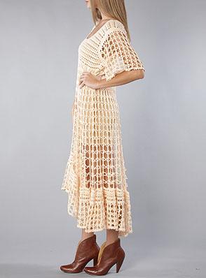 Crochet maxi summer boho dress.