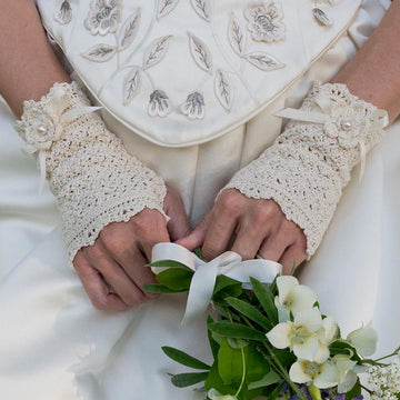 Wrapped in Lace Fingerless Bridal Gloves