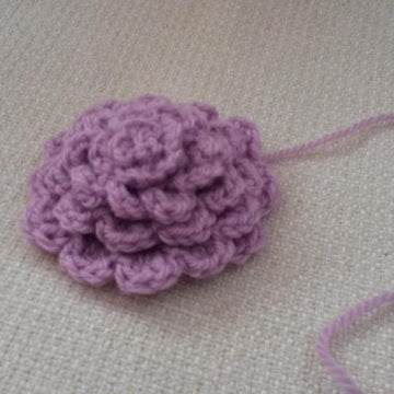 Large Dahlia Crocheted Flower