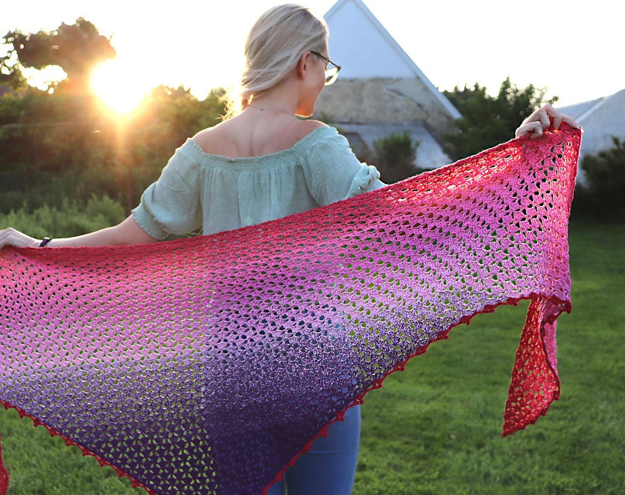 Summer Fuchsia Shawl