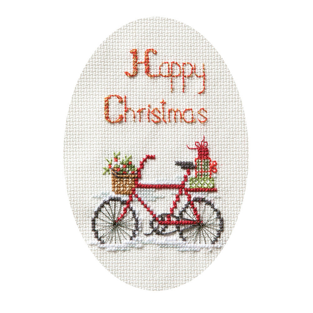 Derwentwater Designs Christmas Delivery Cross Stitch Card Kit - 9cm x 13.3cm
