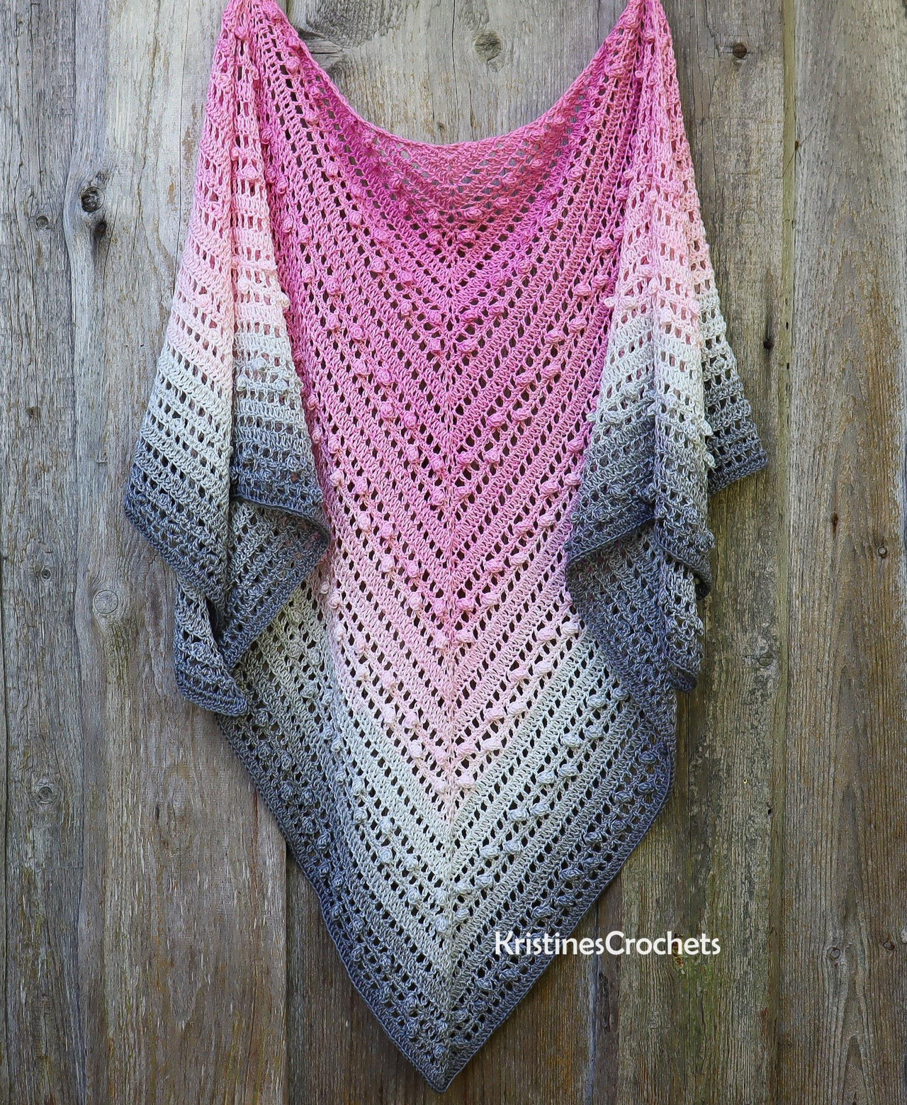 Popcorn Triangle Shawl