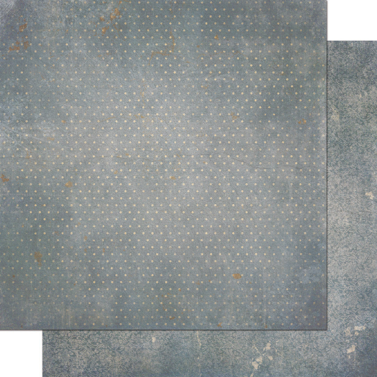 American Crafts BoBunny Double Dot Vintage Double-Sided Cardstock 12"X12" 25/Pkg - Shadow