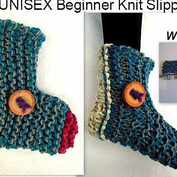 855 - Beginner Knit Slippers