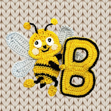 Crochet Animal Alphabet B Bee pattern
