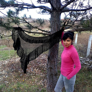 Knit & Crochet Lorena Shawl