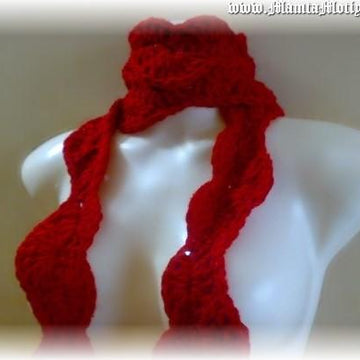 Crochet Scarf Pattern Valentine Hearts Unique Designer