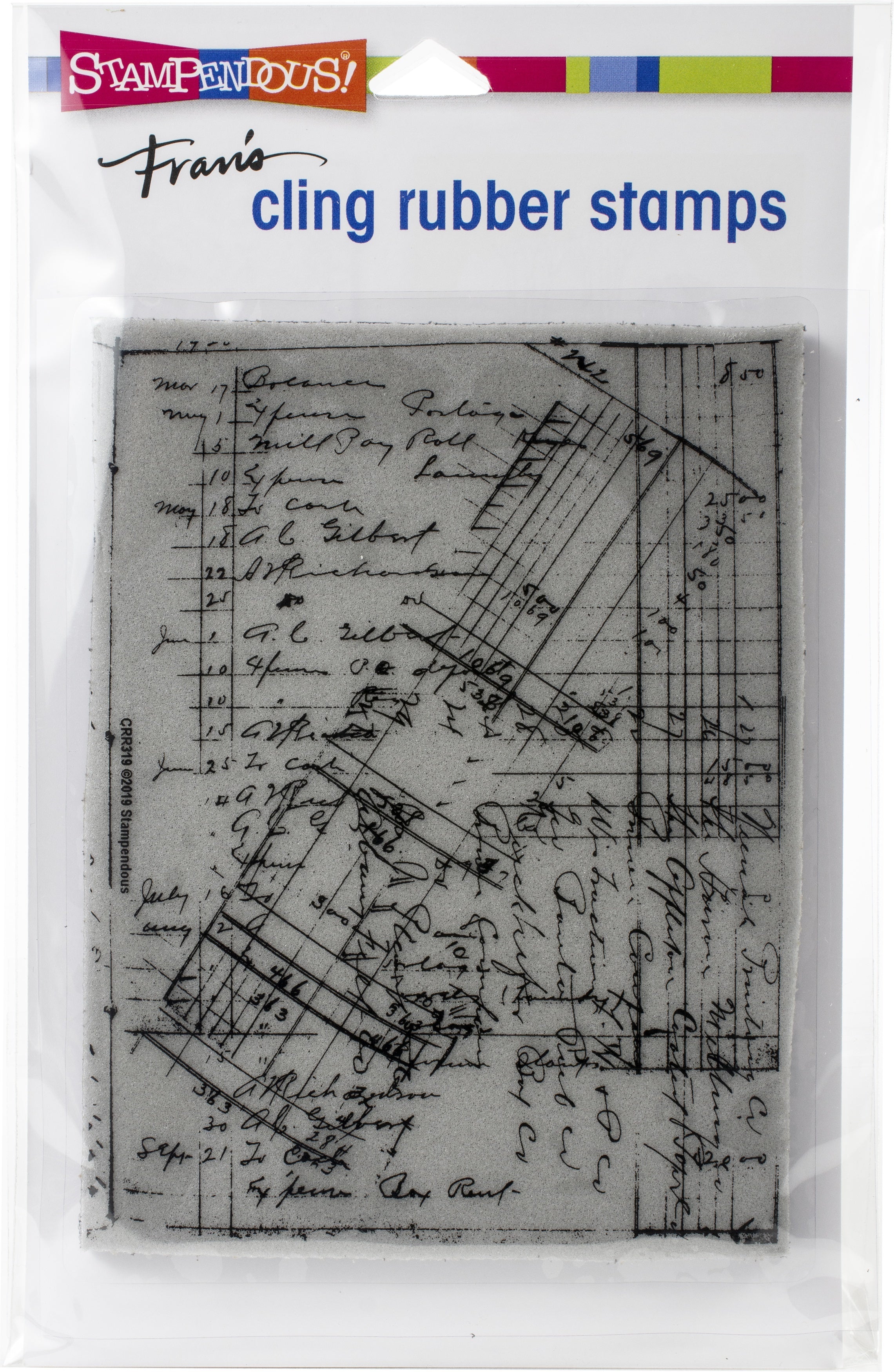 Stampendous Cling Stamp - Ledger Script