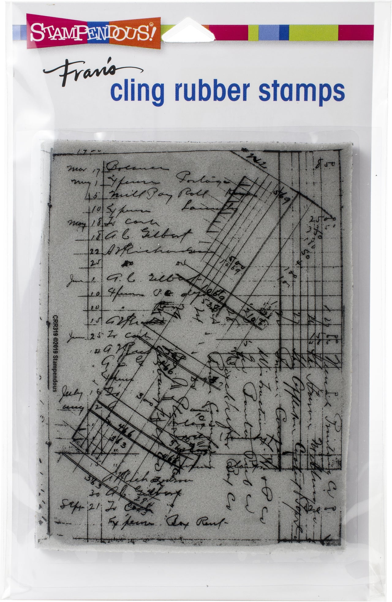 Stampendous Cling Stamp - Ledger Script