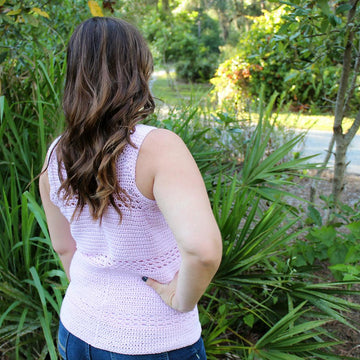 Blushing Eyelet Tank