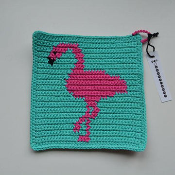 E-Book Häkelanleitung Flamingo Topflappen