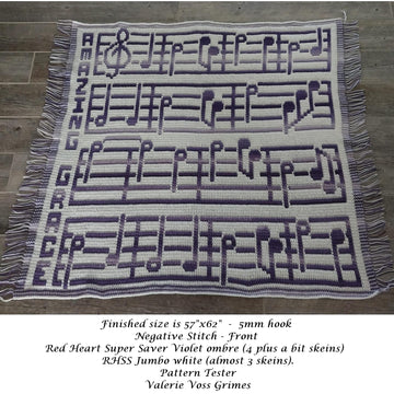 Amazing Grace Music Blanket Pattern