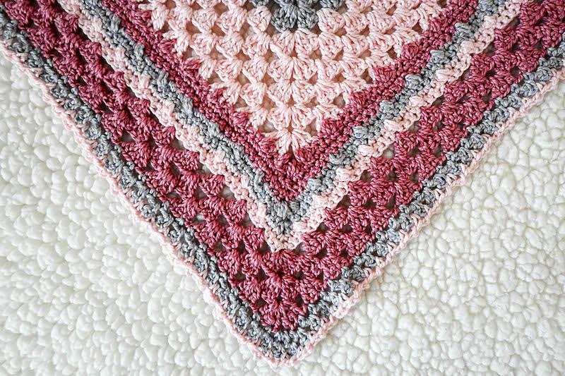Puffs and Granny Stripes Shawlette