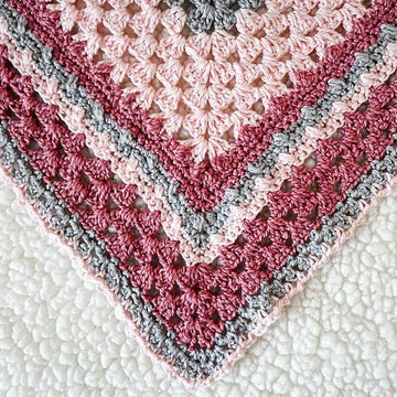 Puffs and Granny Stripes Shawlette