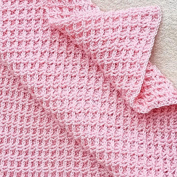 Double Waffle Baby Blanket