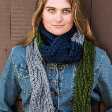 Reversible Cable Scarf