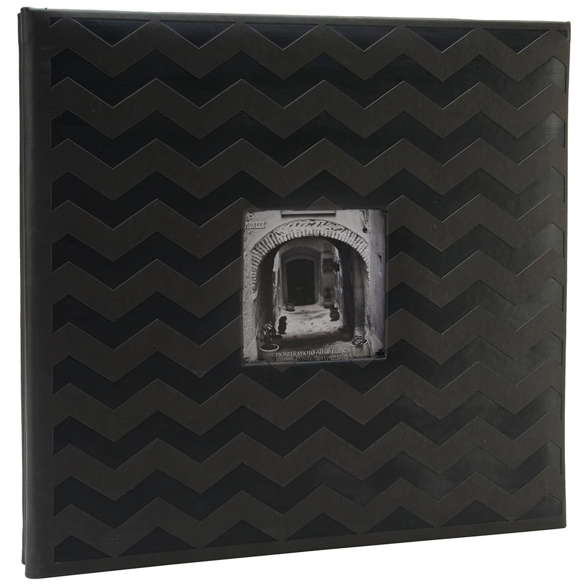 Pioneer Embossed Post Bound Frame Album 12"X12" - Black