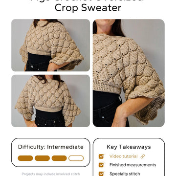 Figs Crochet Oversized Crop Sweater