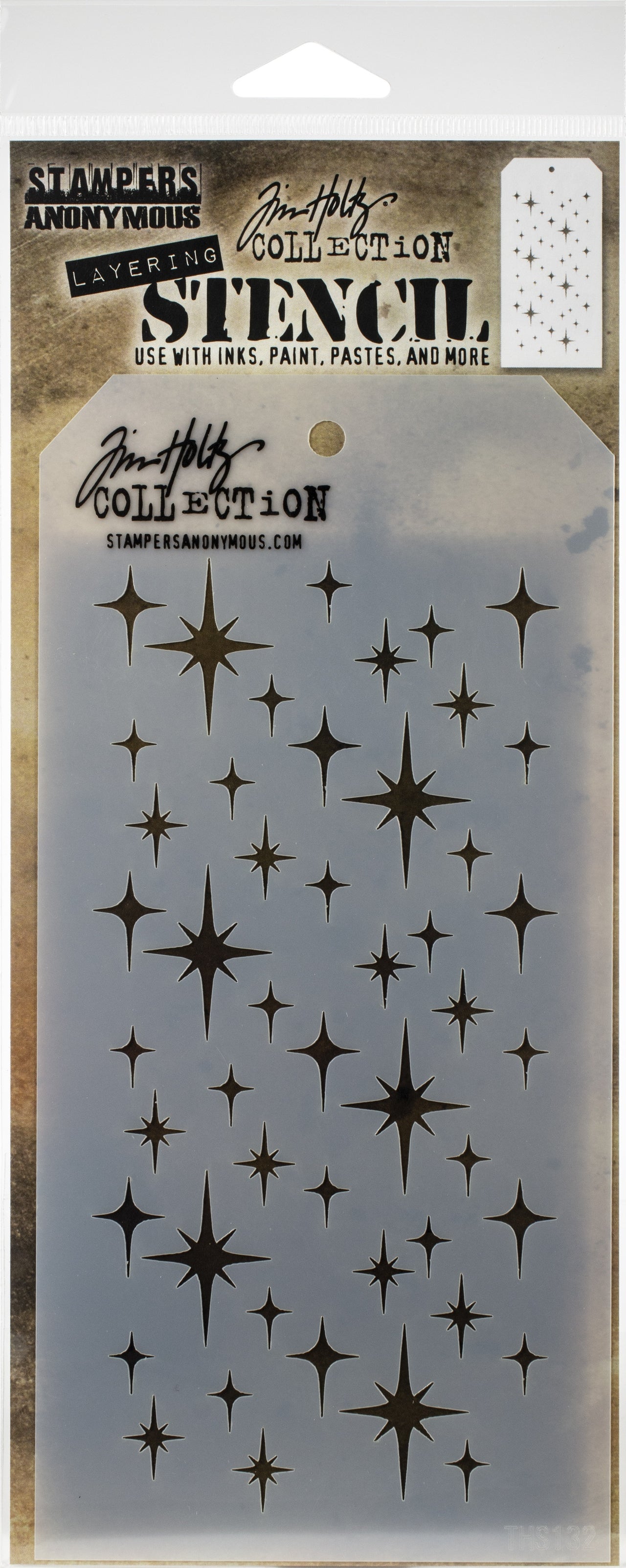 Stampers Anonymous Tim Holtz Layered Stencil 4.125"X8.5" - Sparkle