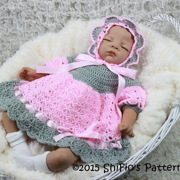 Crochet Pattern baby set UK & USA Terms  #25