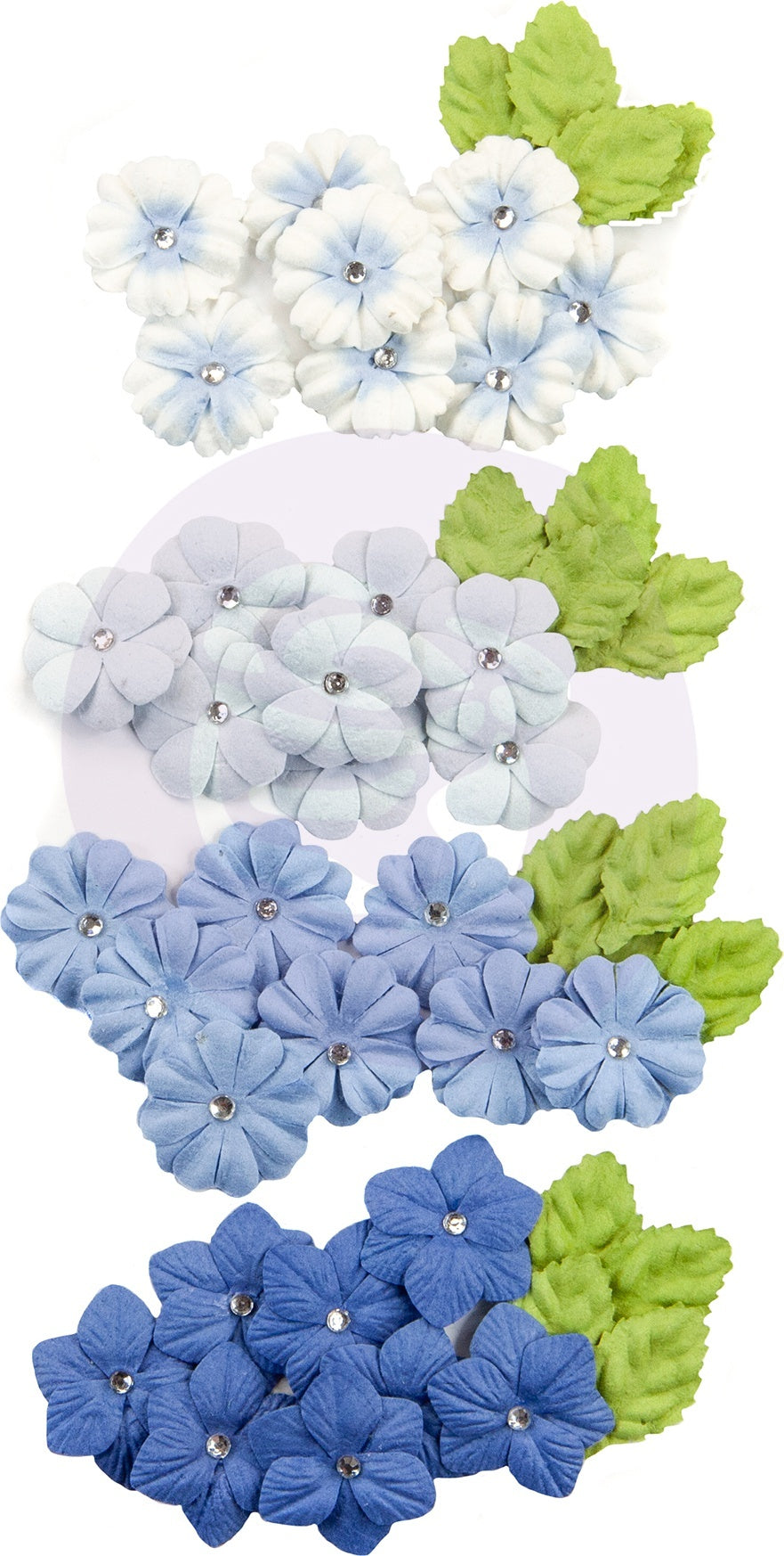 Prima Marketing Mulberry Paper Flowers - Camarillo/Golden Coast, 48/Pkg