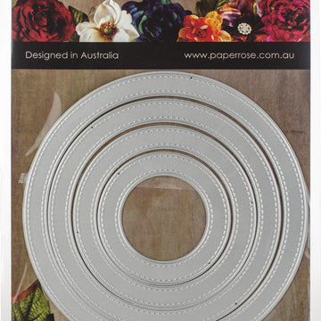 Paper Rose Dies - Stitched Circle Frames