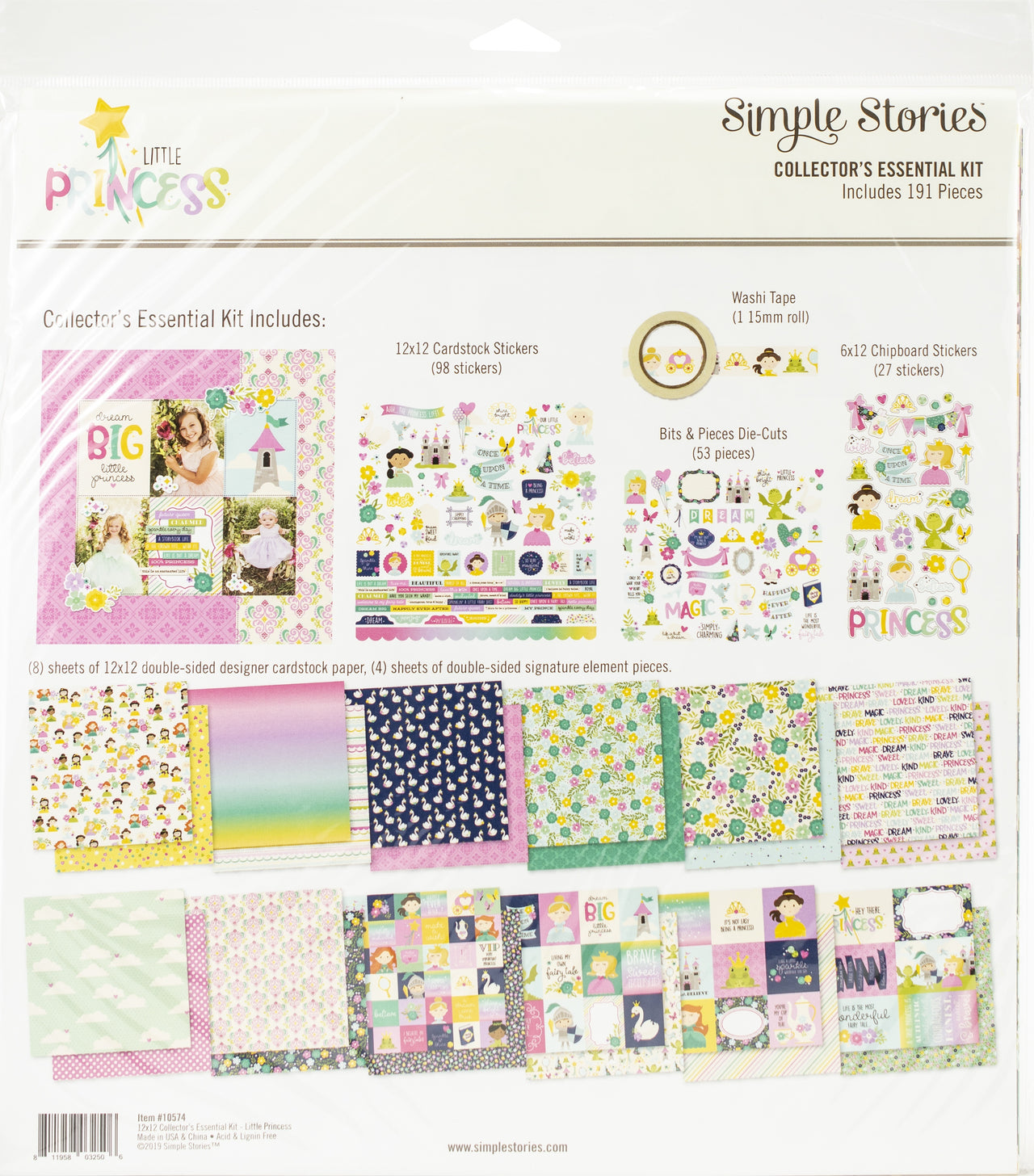 Simple Stories Collector's Essential Kit 12"X12" - Little Princess
