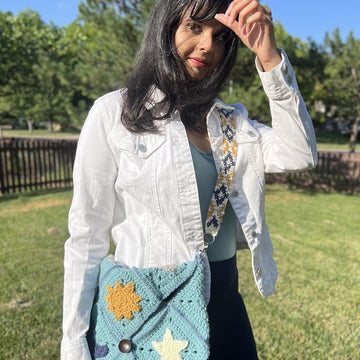 Starlit Crochet Sling Bag