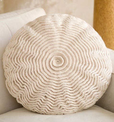 Ruffle Rose Pillow in Red Heart Soft - LW2505EN - Downloadable PDF