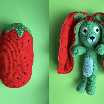 Bunny with fruit ears amigurumi