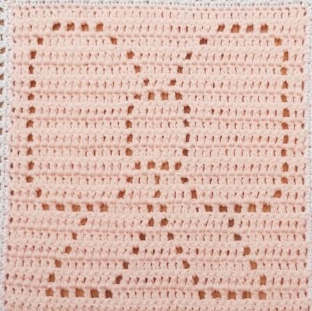 Bow Blanket Crochet Pattern - UK Terms