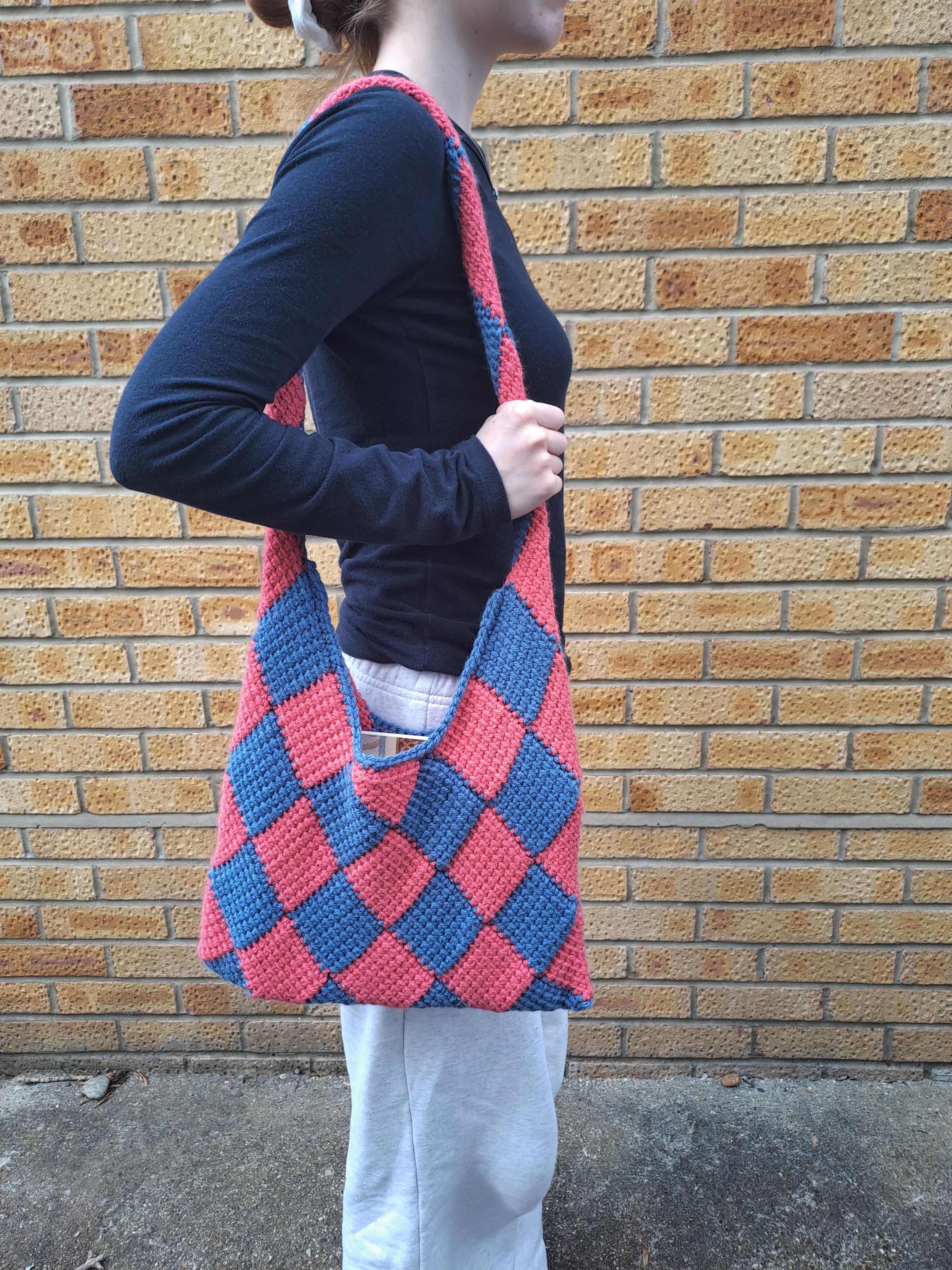 Checked Shoulder Bag