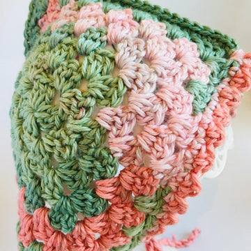 Granny Square Summer bonnet