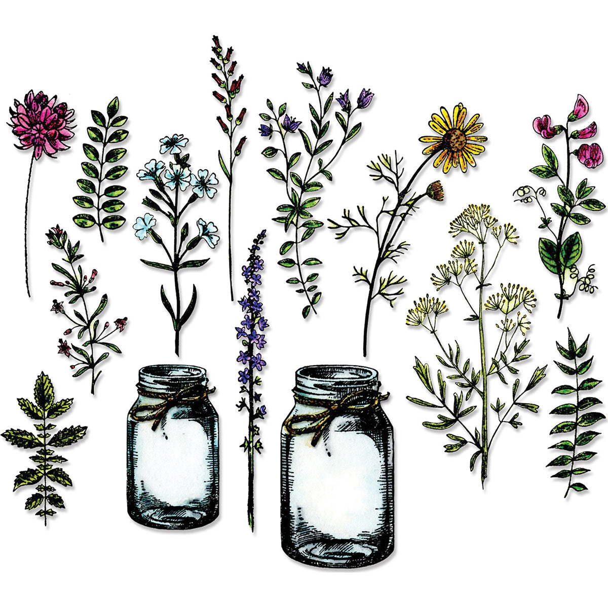 Sizzix Framelits Dies By Tim Holtz 23/Pkg - Flower Jar