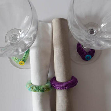 Girls' Night In Napkin Rings & Wine Glass Charms