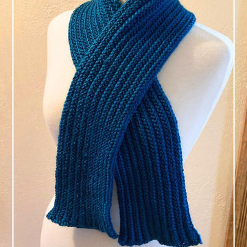 Beginner Easy Ribbed Knit Look Crochet Scarf Pattern