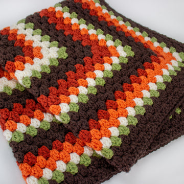 Pumpkin Spice Infinity Granny Rectangle Blanket