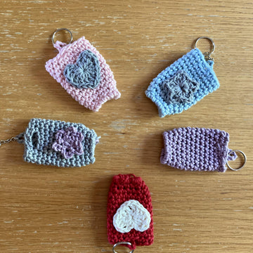 Keyring hand sanitizer holder