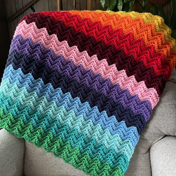 Rainbow Baby Ripple Baby Blanket