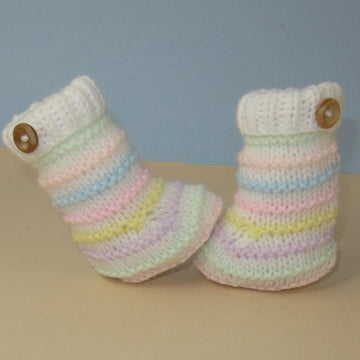 Easy Baby Candy Stripe Booties