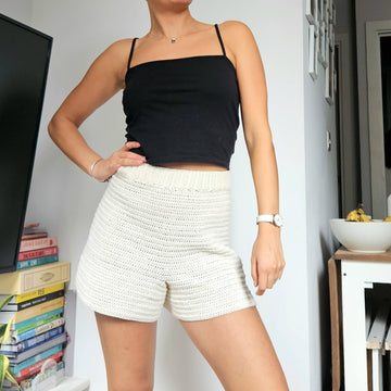 High waist elastic shorts