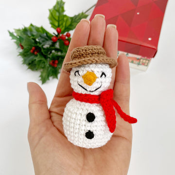 Crochet snowman pattern Christmas ornament Amigurumi snowman decoration