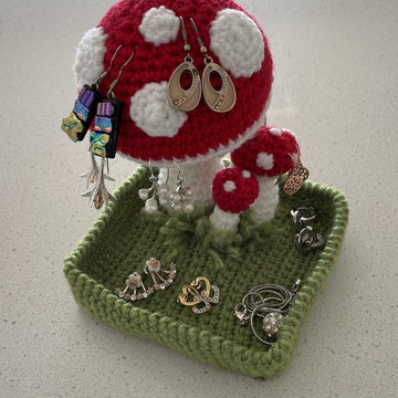 Mushroom Garden Earring Holder
