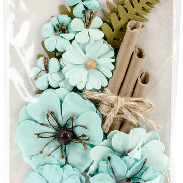 49 And Market Blossom Blends 13/Pkg - Sea Breeze, 2.5"