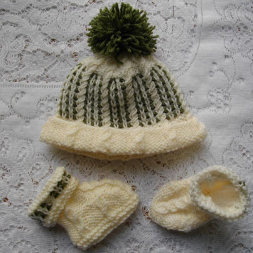 21. Newborn Boys Cabled Matinee Set