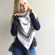 'White Wave' Scarf Shawl